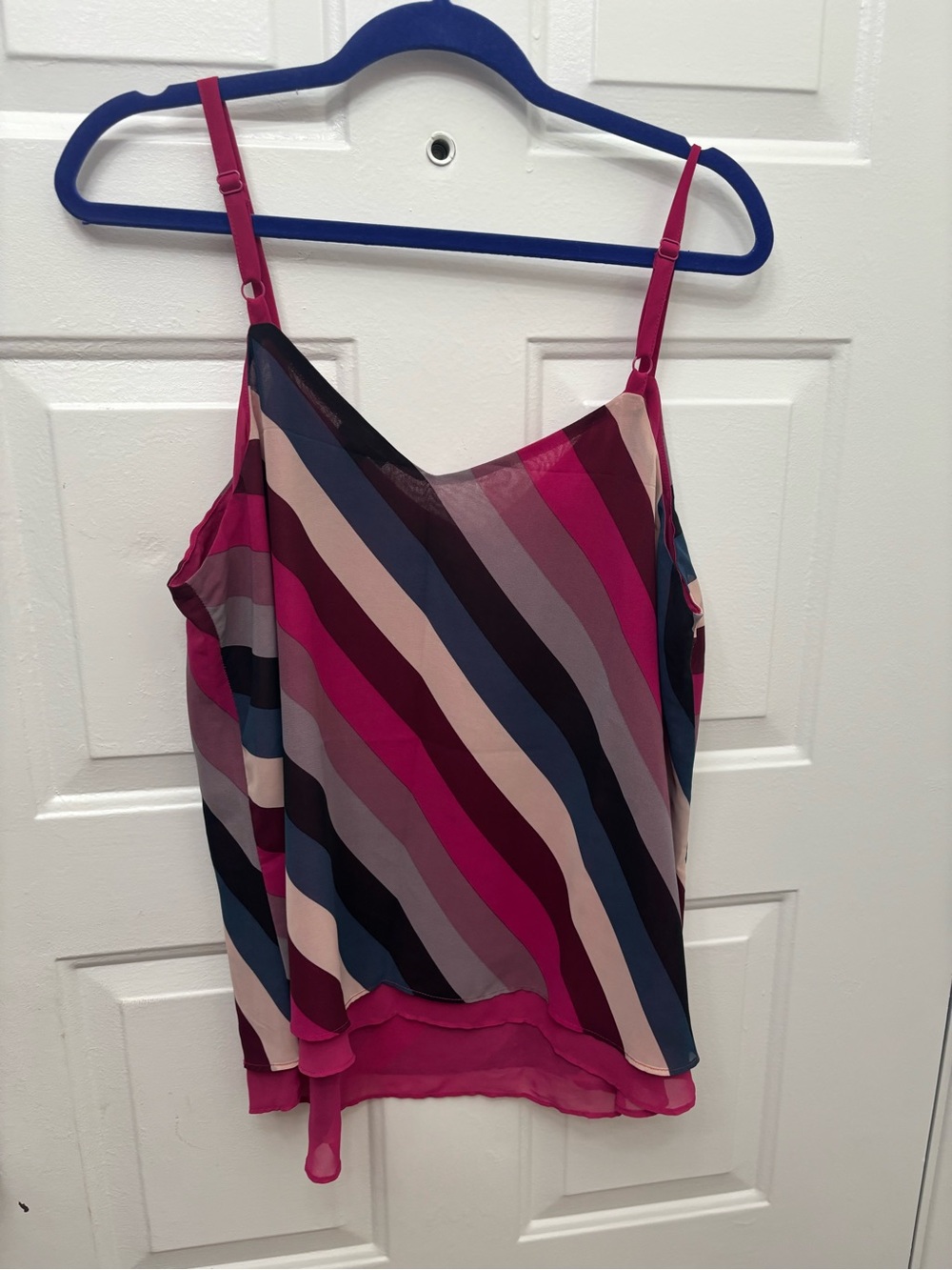 Torrid Raspberry Pink Striped Top Tank Size 0